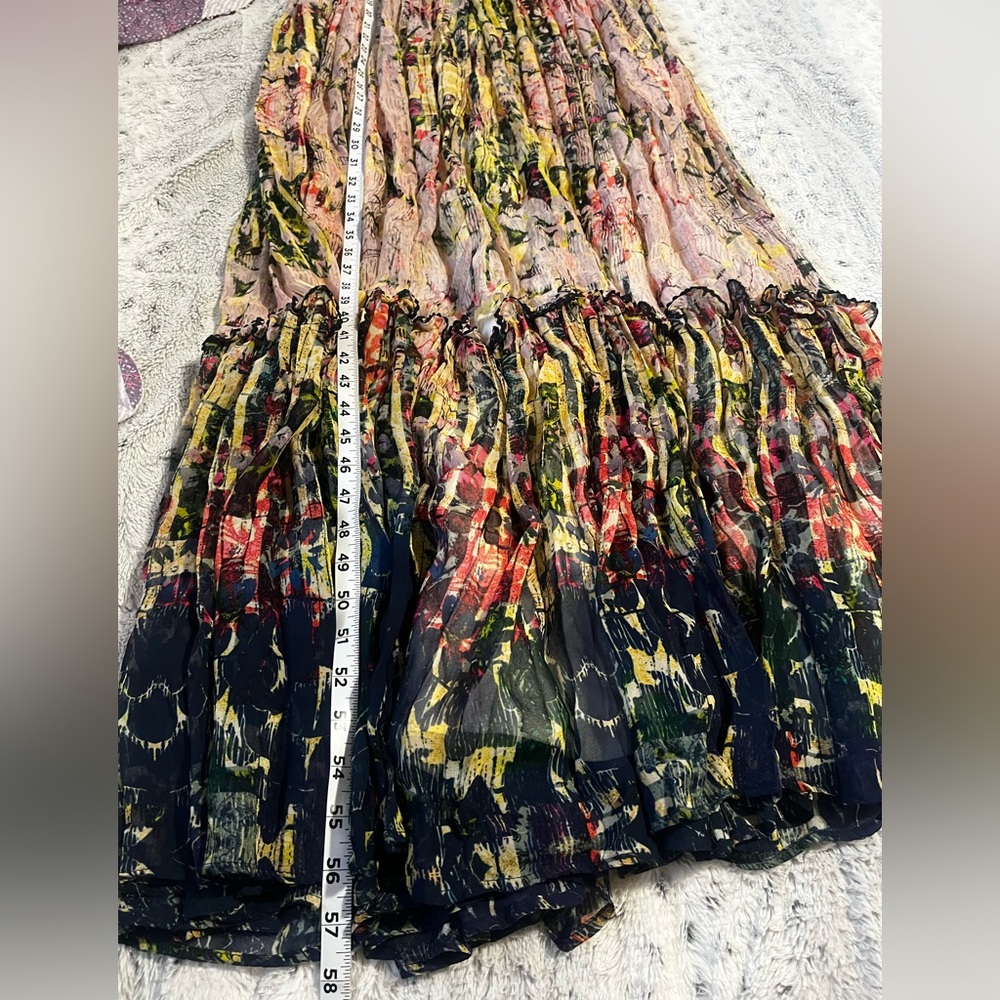 Anthropologie Bhanuni By Jyoti Carson Multicolor Tiered Maxi Dress - Picture 12 of 12